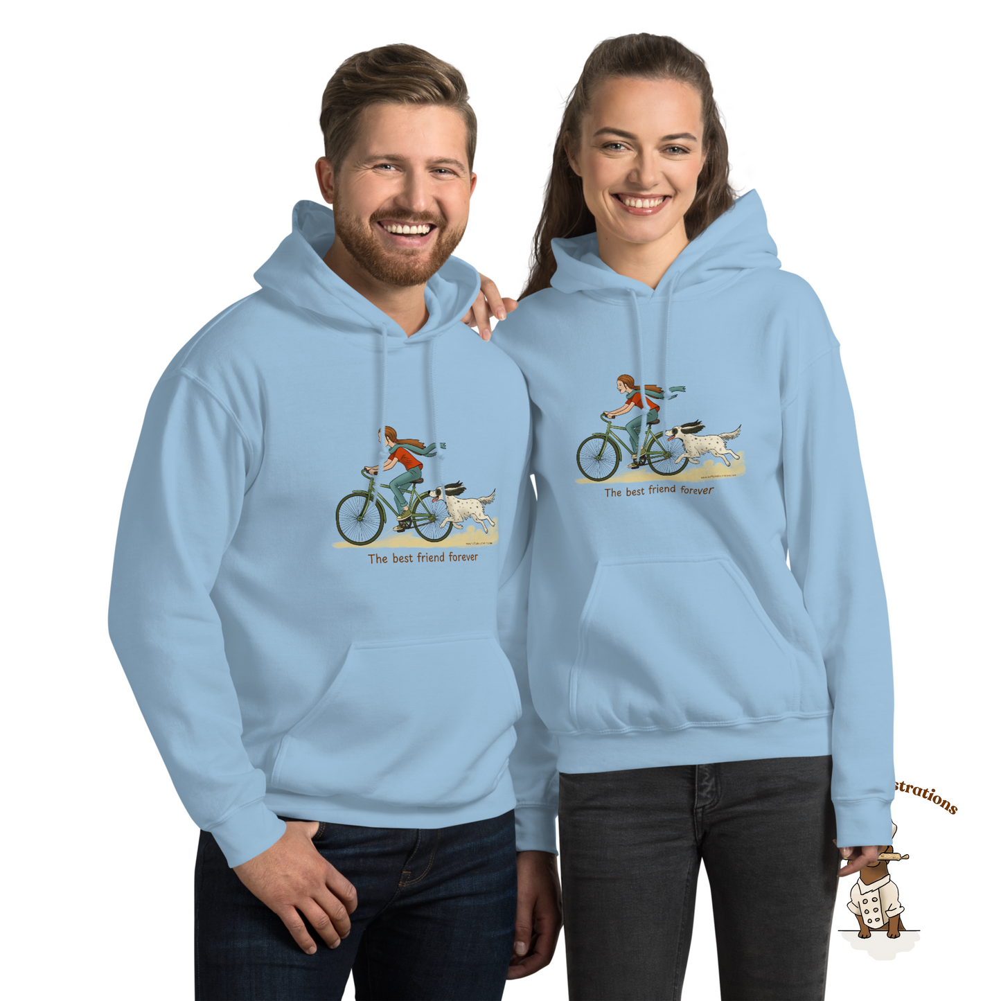 Personalized English Setter Hoodie - The Best Friend Forever | Custom Name Sweatshirt with Molly & Zagi