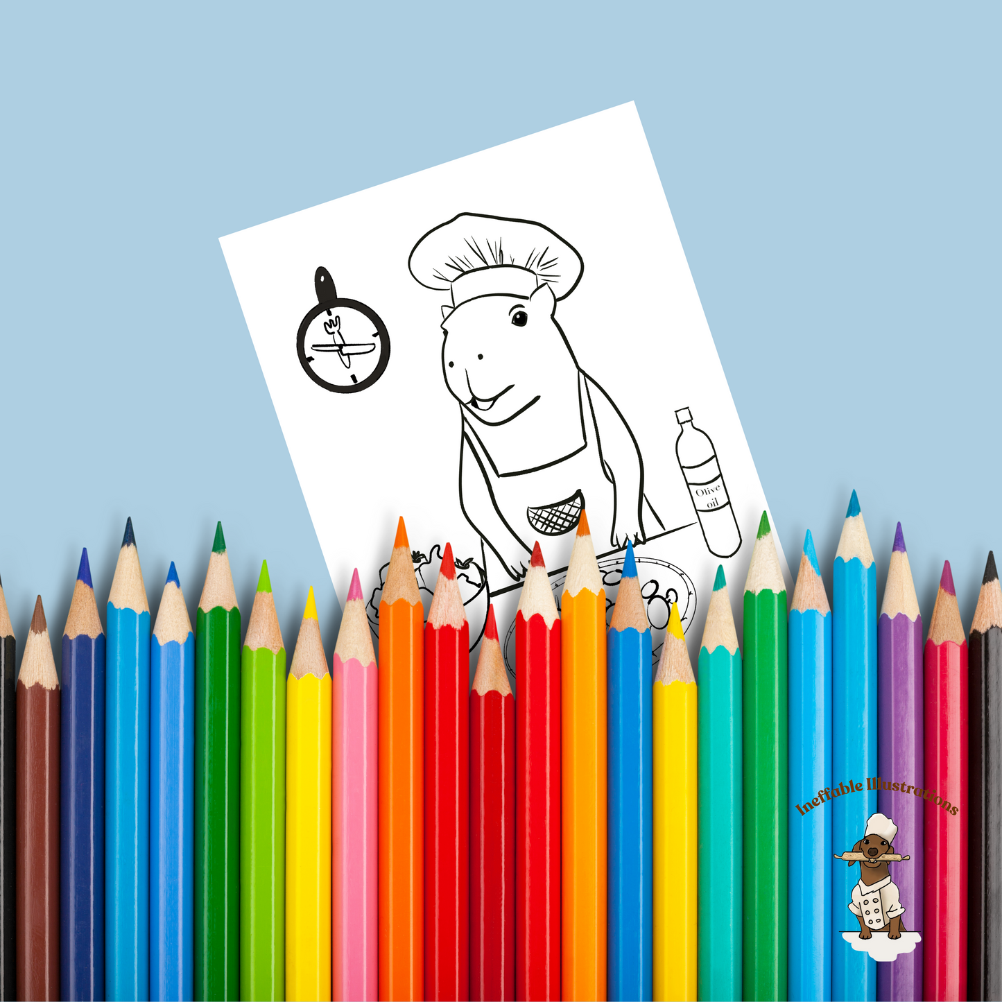 Capybara Coloring Pages Bundle: Printable Animal Coloring Sheets for Kids and Adults, Relaxing Pet Art Therapy Gift
