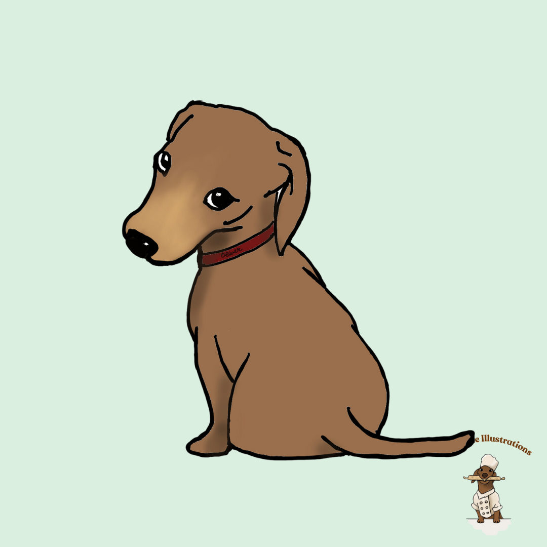 IPhone Case. Tough Case for iPhone®: Cute Hand-Drawn Dachshund Oliver, Unique Pet Lover Gift, Durable Phone Protection, Custom Dog Art