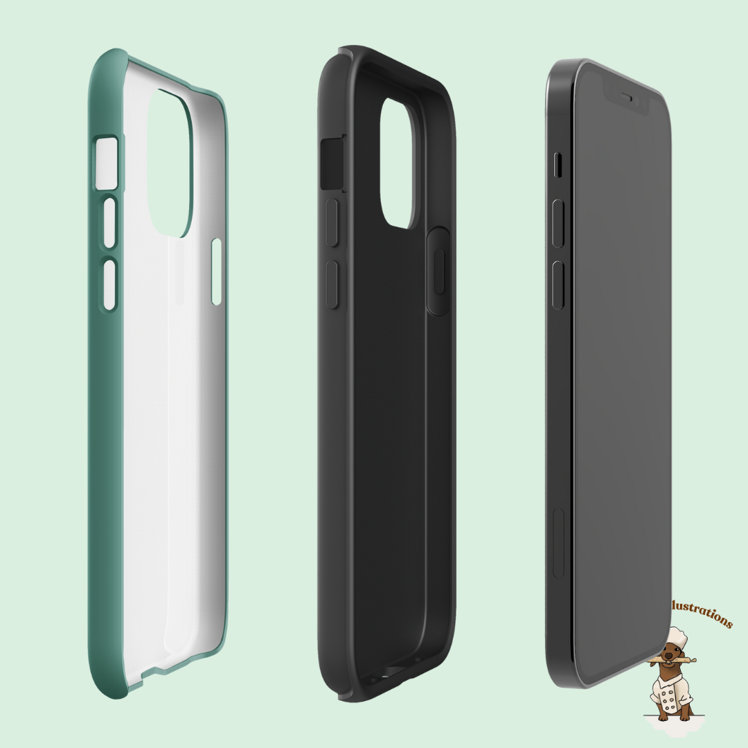 IPhone case. Durable Dual-Layer iPhone Case Featuring Ralph the Cat in a Luxurious Car - Fun & Functional! - Ineffable Illustrations