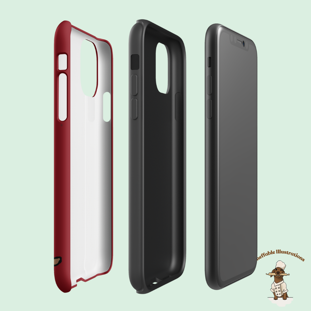 IPhone Case. Tough Case for iPhone®: Cute Hand-Drawn Dachshund Oliver, Unique Pet Lover Gift, Durable Phone Protection, Custom Dog Art