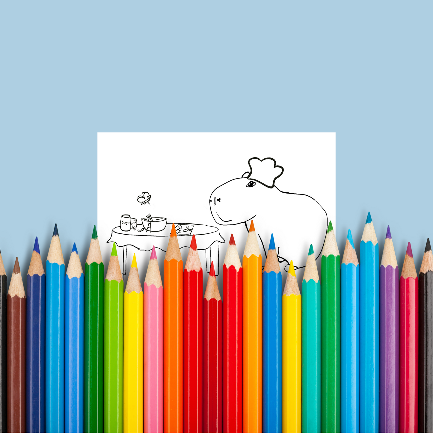 Capybara Coloring Pages Bundle: Printable Animal Coloring Sheets for Kids and Adults, Relaxing Pet Art Therapy Gift