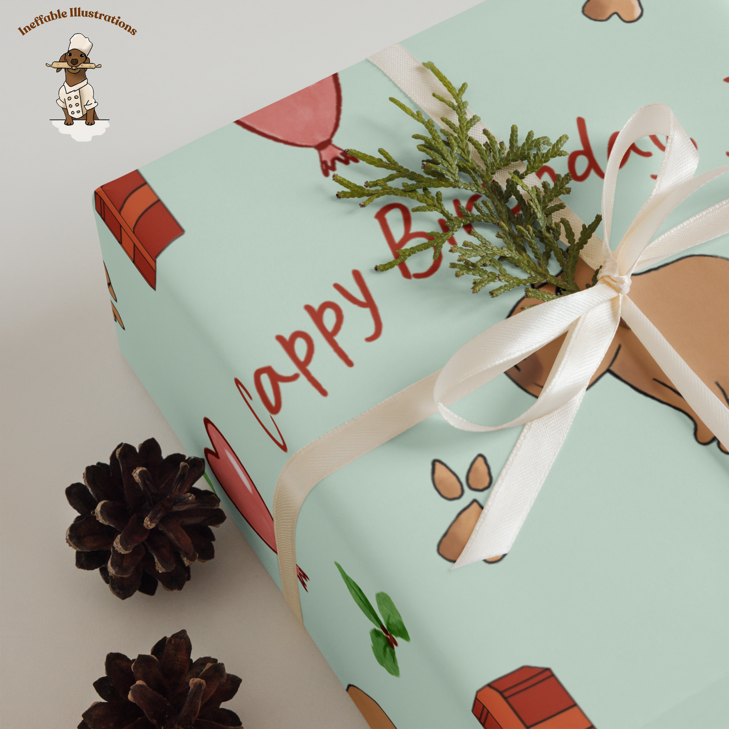 Personalized Capybara Wrapping Paper Sheets, Cute Gift Wrap for Birthdays & Holidays, Fun Decor for Festive Gifts - Ineffable Illustrations