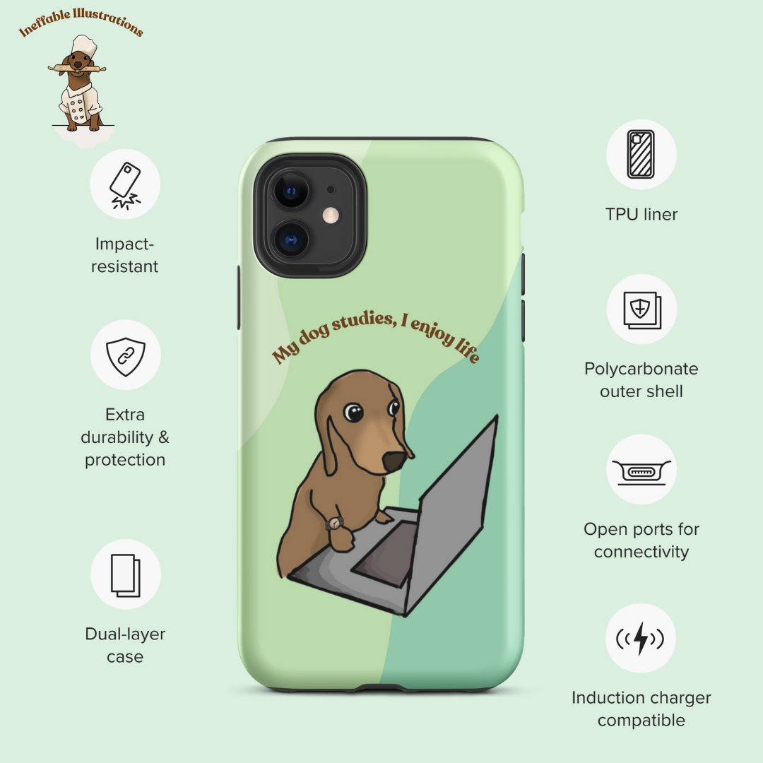 IPhone case. Cute Dachshund Phone Case for iPhone® for Style & Safety | Impact-Resistant Dual-Layer Protection