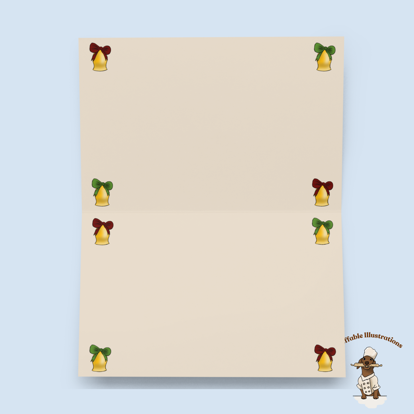 Personalizable Oliver Dachshund Christmas Greeting Card - Custom Name