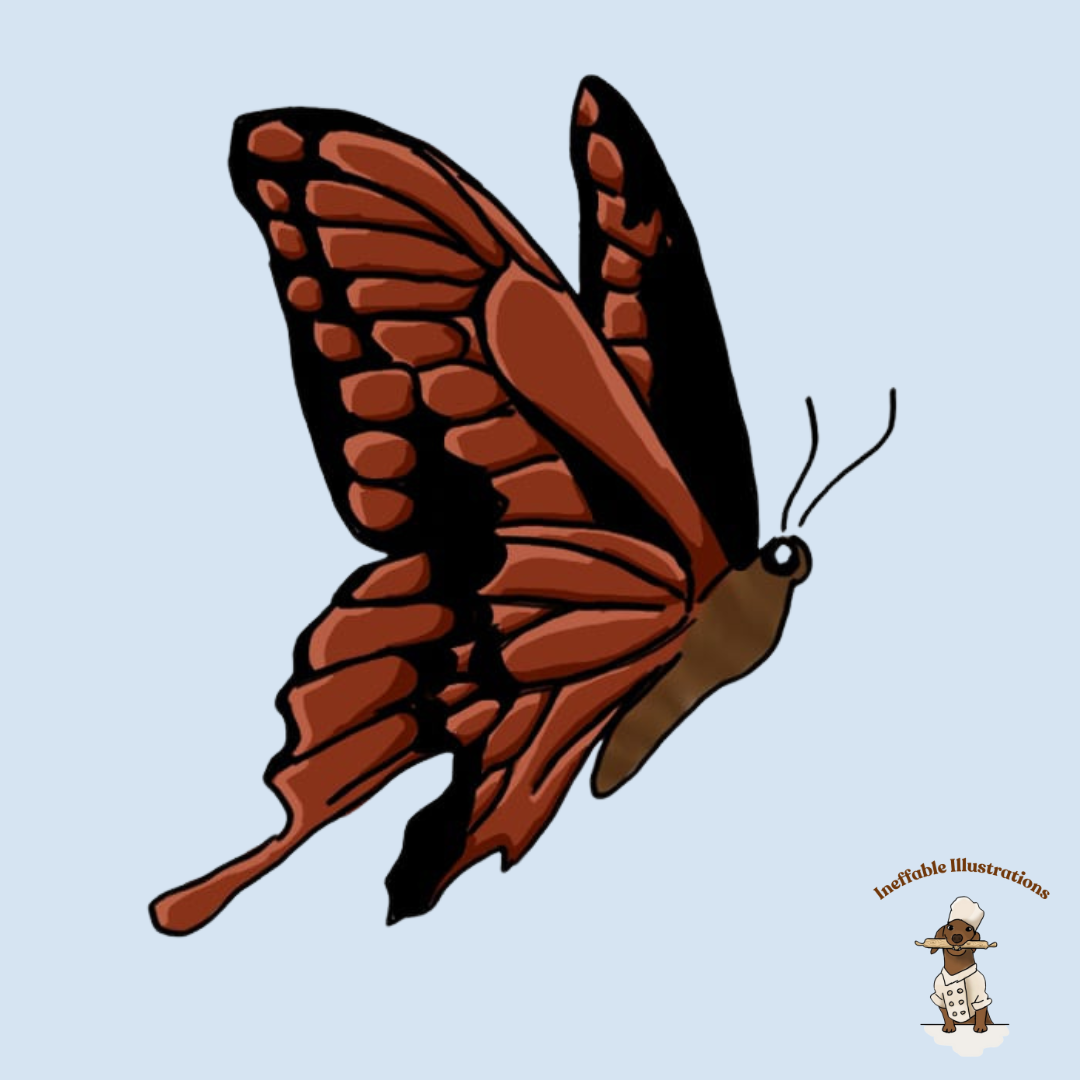 Sticker set "Jolly and her butterflies". Cute Capybara with Butterfly 4 Vinyl Sticker Pack | Easy Application & Long-Lasting - Ineffable Illustrations