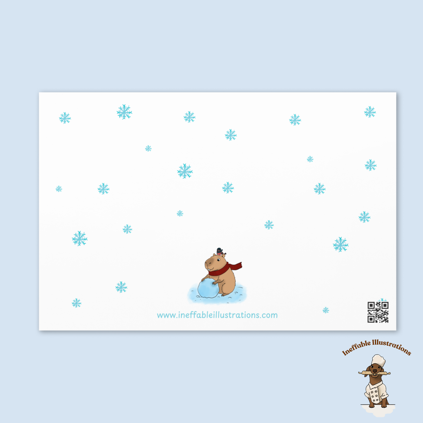 Personalized Capybara Christmas Card - Custom Name Holiday Greeting Card with Jolly