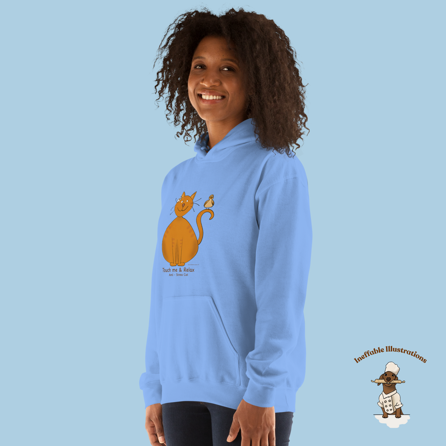 Touch Me & Relax Anti-Stress Ginger Cat Hoodie - Unisex Sweatshirt