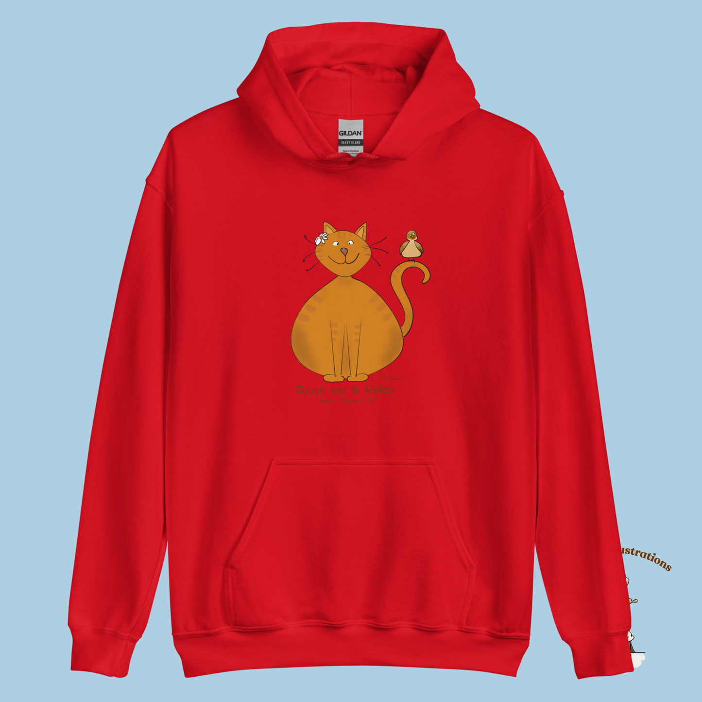 Touch Me & Relax Anti-Stress Ginger Cat Hoodie - Unisex Sweatshirt