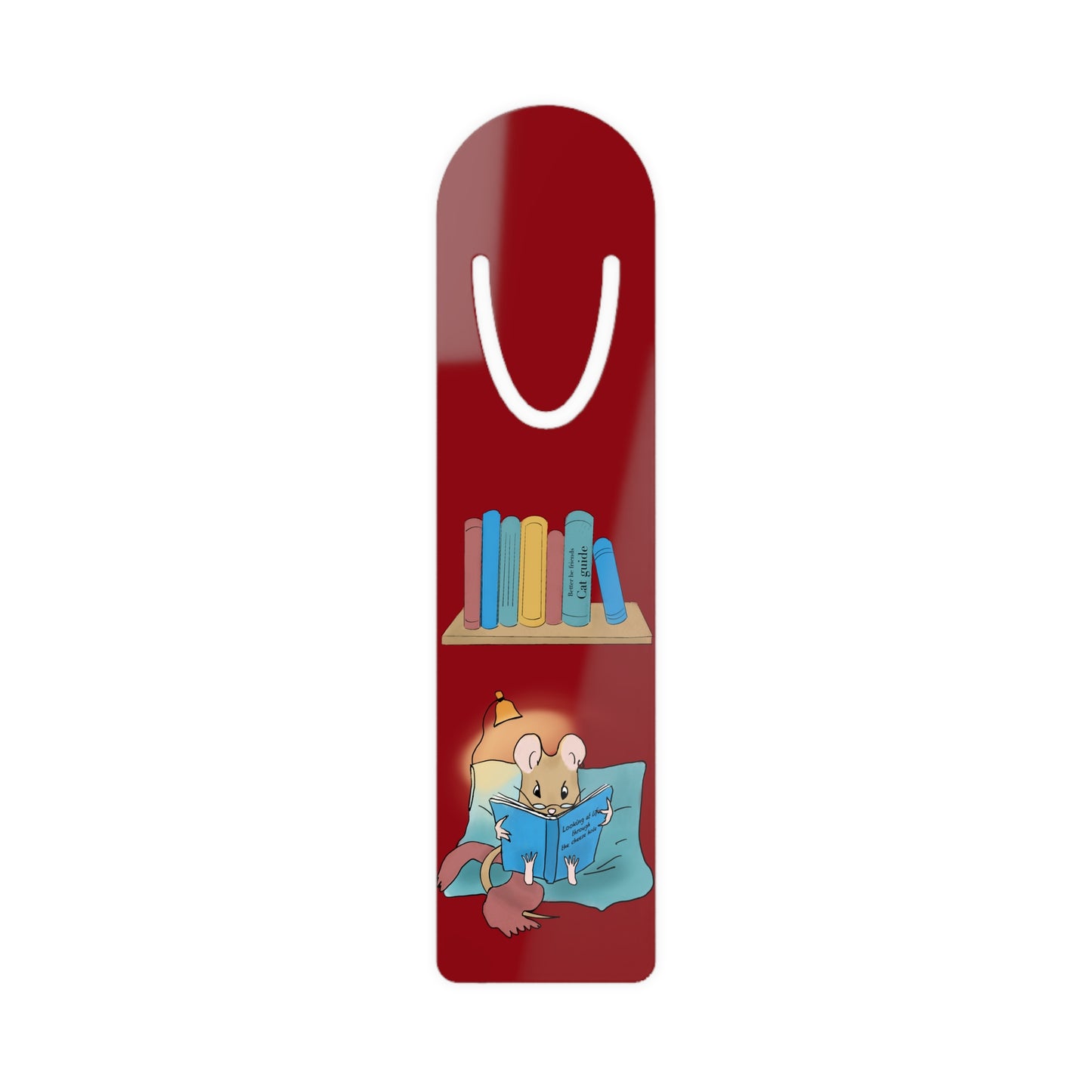 Whimsical Bookworm Bookmark - Cute Mouse Pedro Reading His Book - Unique Literary Gift for Readers