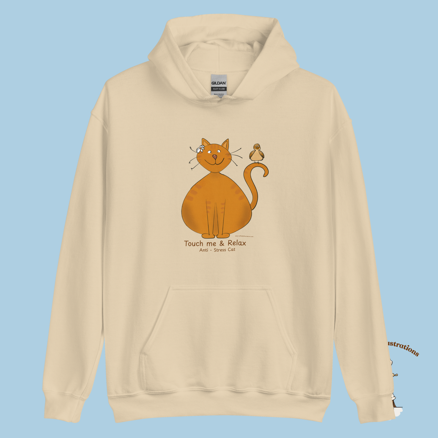 Touch Me & Relax Anti-Stress Ginger Cat Hoodie - Unisex Sweatshirt