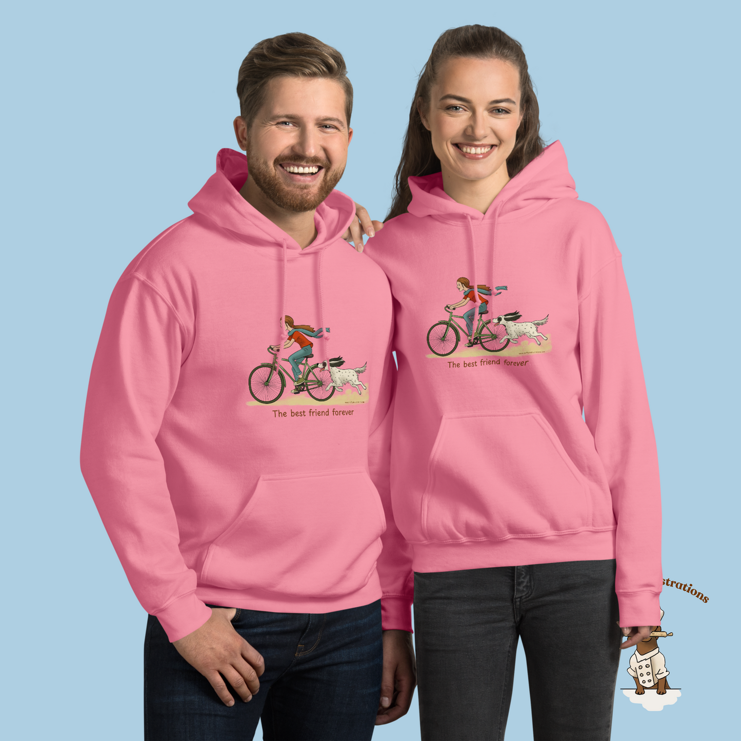 Personalized English Setter Hoodie - The Best Friend Forever | Custom Name Sweatshirt with Molly & Zagi
