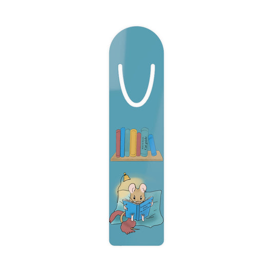 Cute Reading Mouse Pedro Bookmark - Fun Book Lover Gift