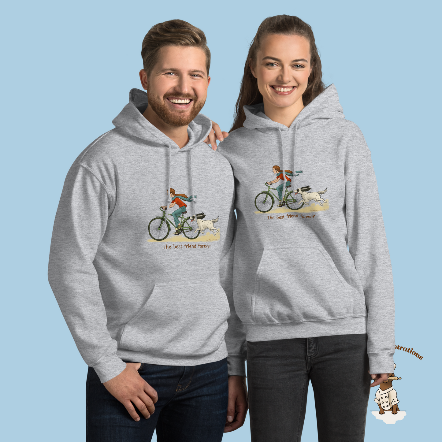 Personalized English Setter Hoodie - The Best Friend Forever | Custom Name Sweatshirt with Molly & Zagi