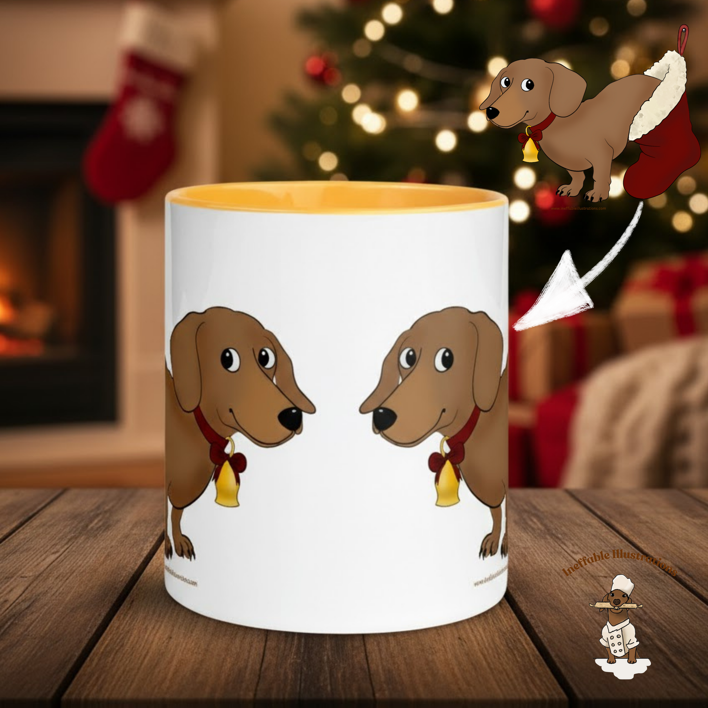 Personalized Dachshund Christmas Gift Set - Oliver Bundle