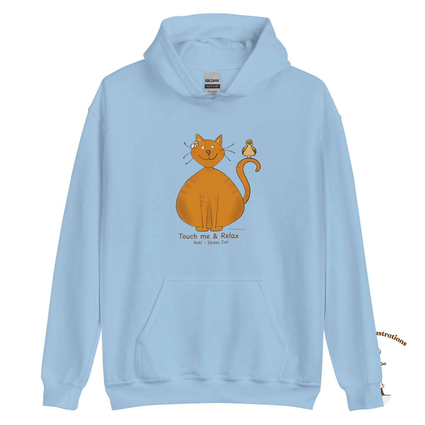 Touch Me & Relax Anti-Stress Ginger Cat Hoodie - Unisex Sweatshirt