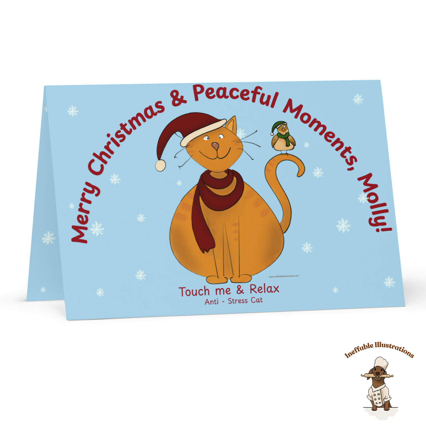 Personalized Christmas Cat Gift Set - Anti-Stress Cat Bundle