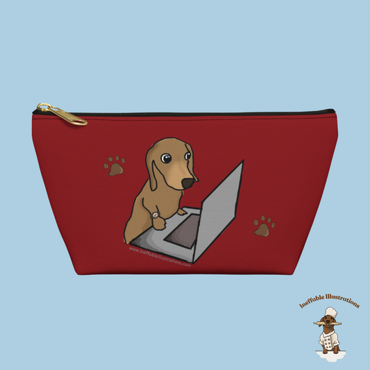 Oliver Burgundy Pencil Case for School - Back to School Theme