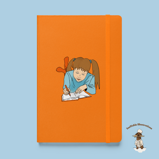 Hardcover Notebook with Drawing & Writing Girl, Perfect Gift for Students and Artists Sketchbook for Creativity