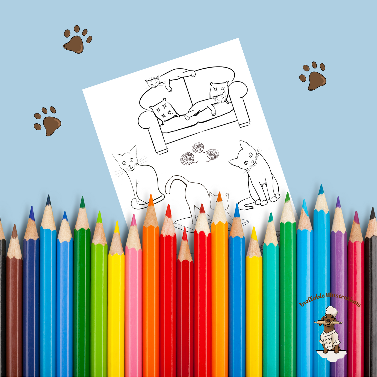 Dog and Cat Coloring Pages Bundle: Printable Animal Coloring Sheets for Kids and Adults, Relaxing Pet Art Therapy Gift - Ineffable Illustrations