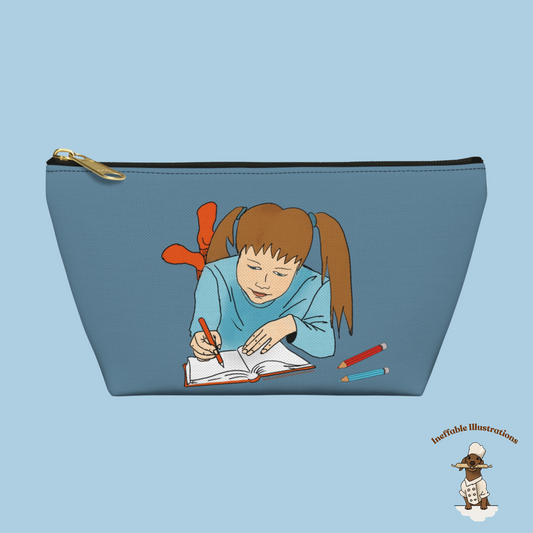 Girl Molly Blue Pencil Case - Creative Kid Accessory Pouch