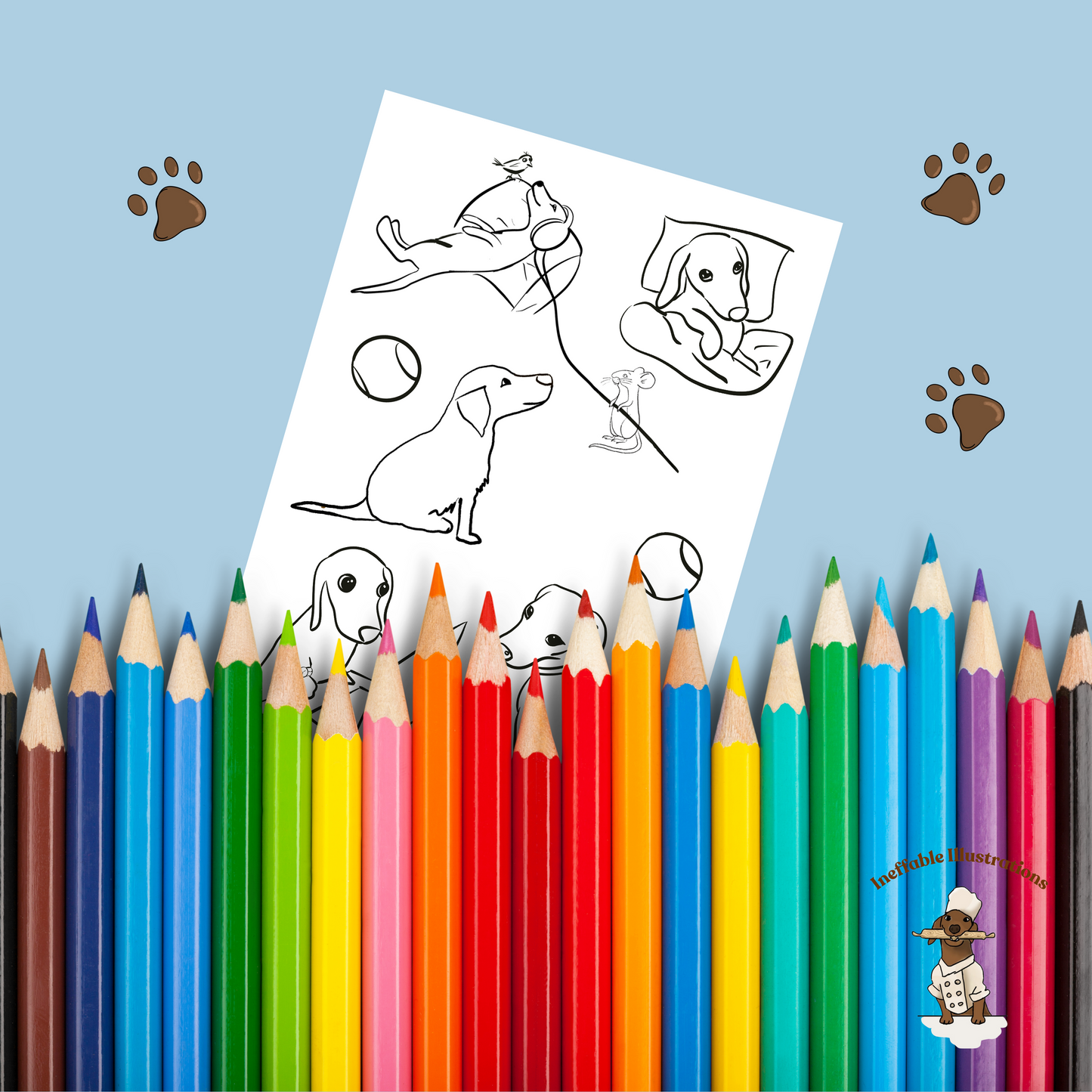 Dog and Cat Coloring Pages Bundle: Printable Animal Coloring Sheets for Kids and Adults, Relaxing Pet Art Therapy Gift - Ineffable Illustrations