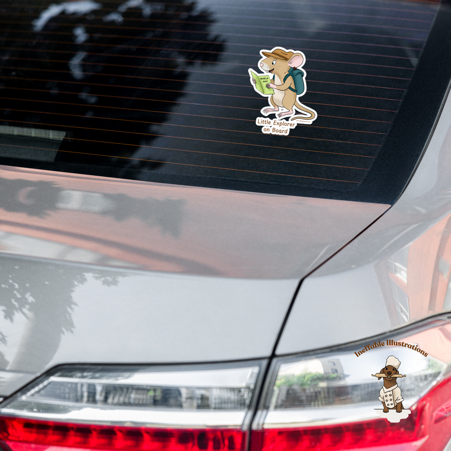 Car Sticker - Little Explorer on Board Mouse Traveler