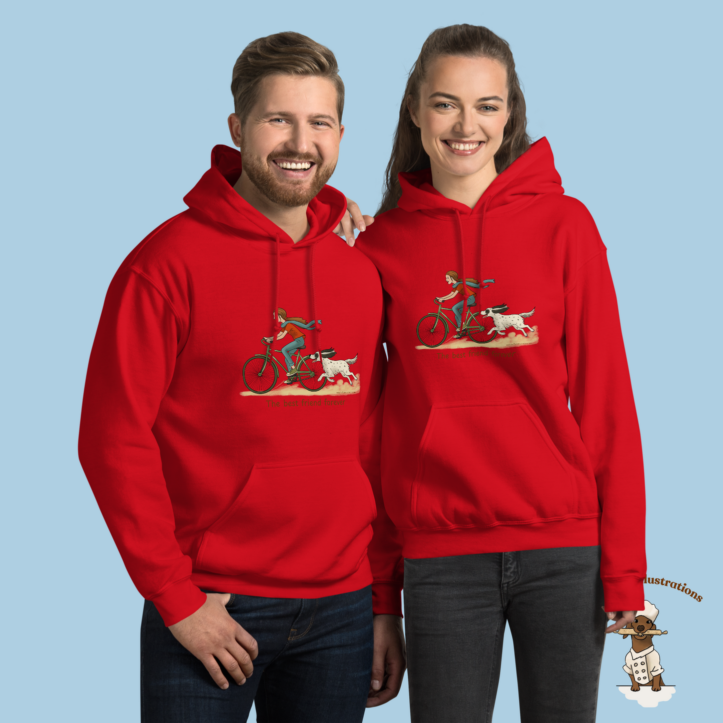 Personalized English Setter Hoodie - The Best Friend Forever | Custom Name Sweatshirt with Molly & Zagi