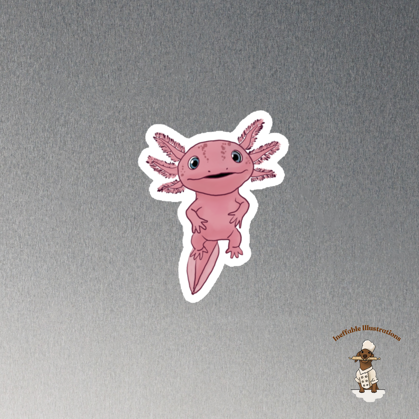 Cute Axolotl Magnet, Adorable Axolotl Decor, Unique Magnet Gift, Cute Amphibian Collectible, Fun Home Office Decor