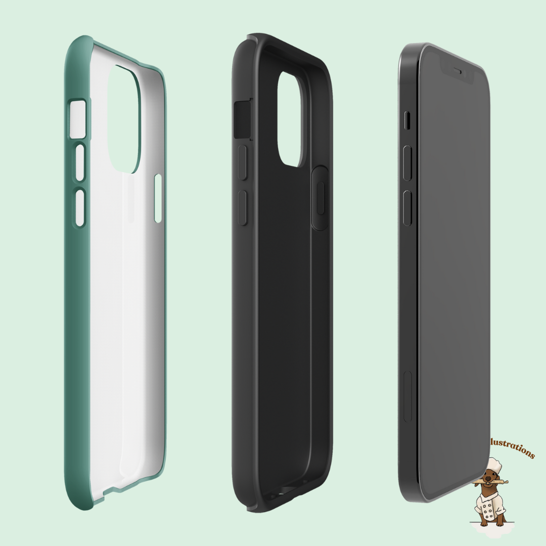 IPhone case. Durable Dual-Layer iPhone Case Featuring Ralph the Cat in a Luxurious Car - Fun & Functional!