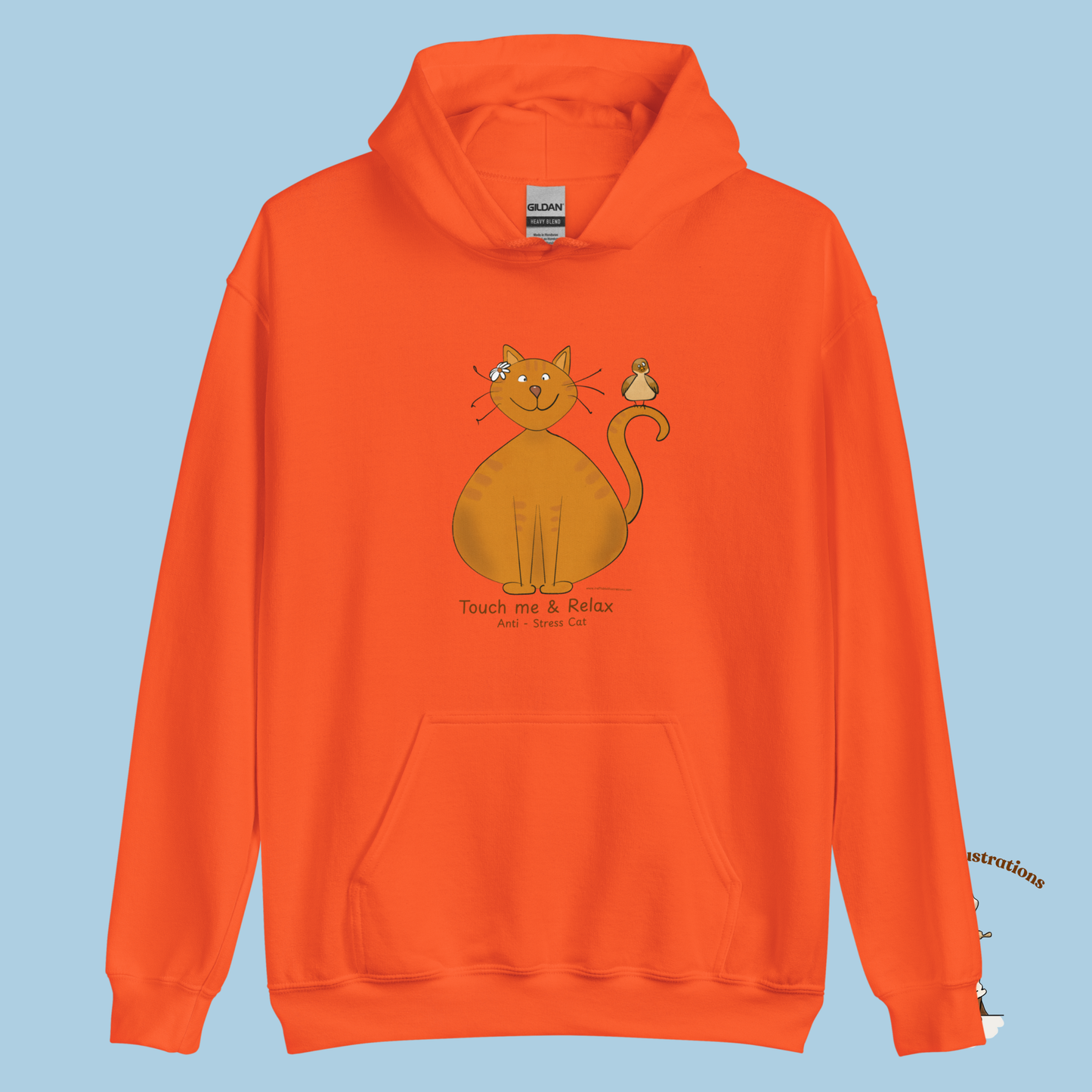 Touch Me & Relax Anti-Stress Ginger Cat Hoodie - Unisex Sweatshirt