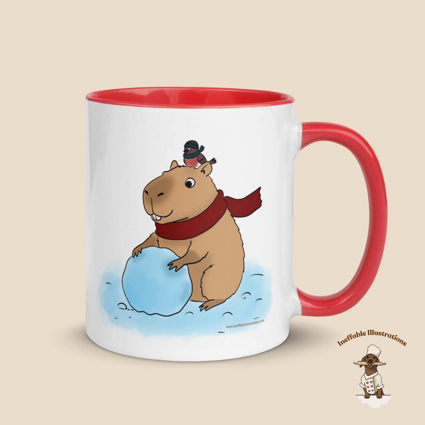 Personalized Capybara Christmas Gift Set - Jolly with Snowball Winter Bundle