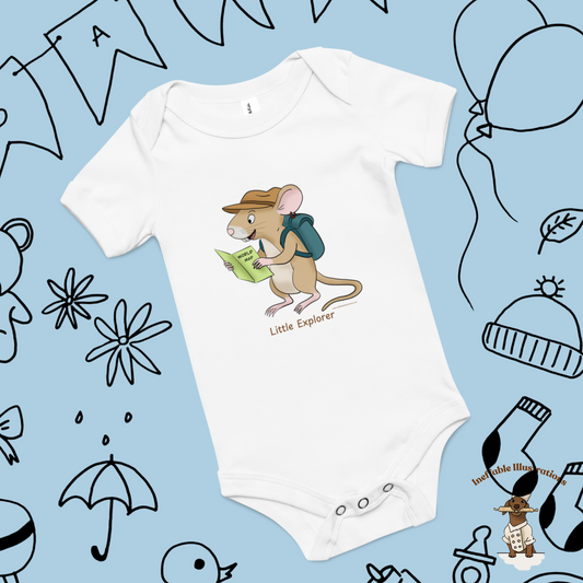 Baby short sleeve one piece, Littlle Explorer