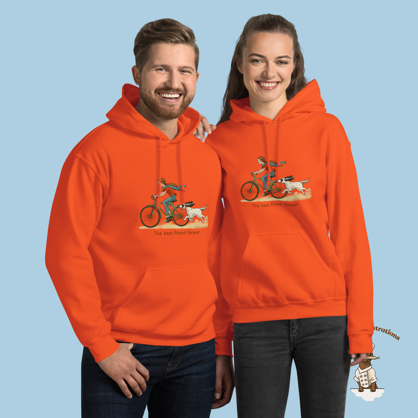 Personalized English Setter Hoodie - The Best Friend Forever | Custom Name Sweatshirt with Molly & Zagi