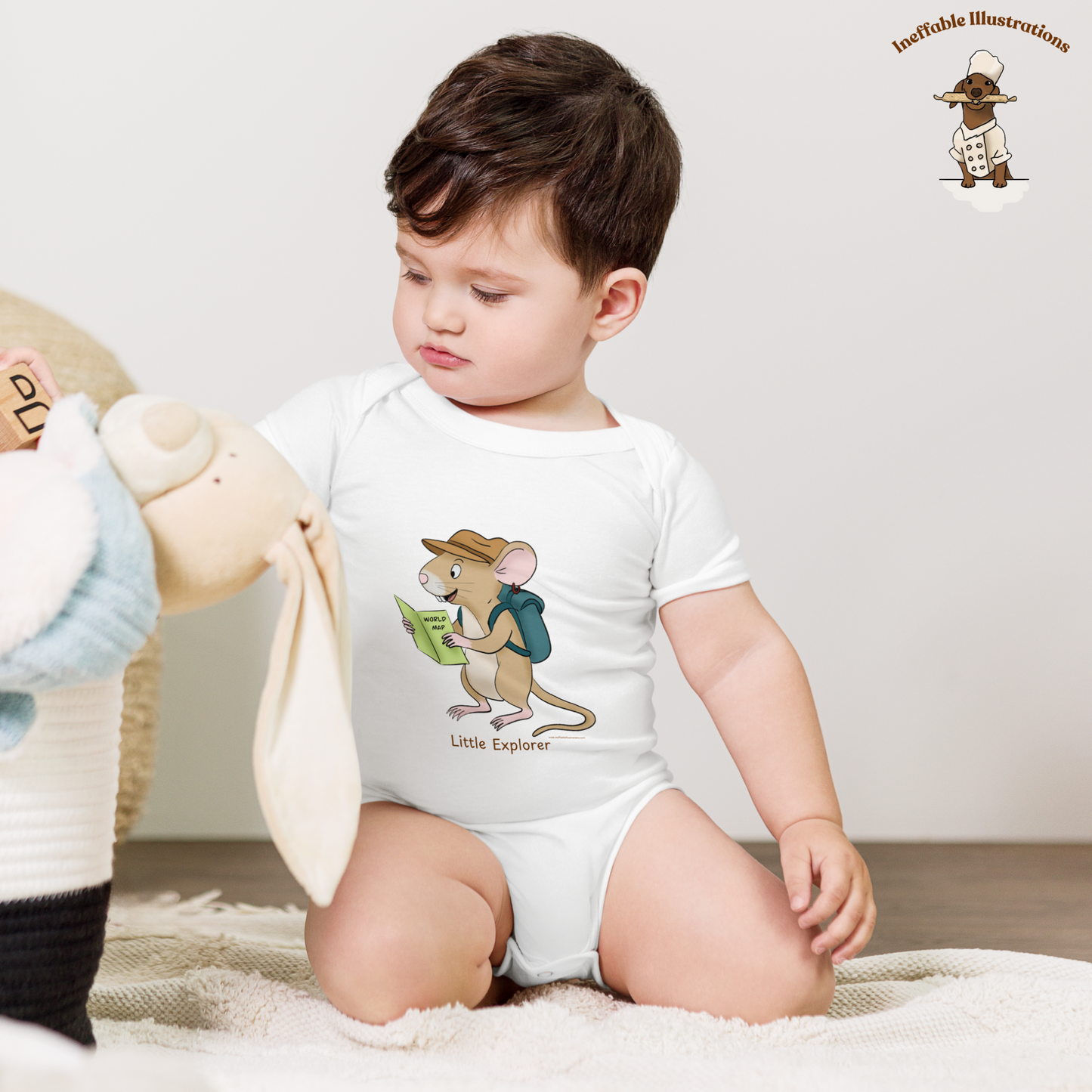 Baby short sleeve one piece, Littlle Explorer