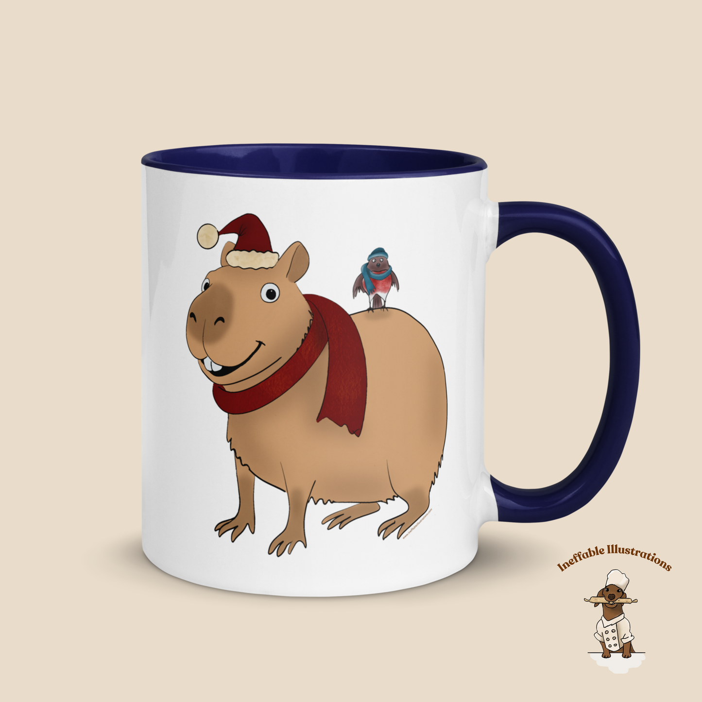 Personalized Christmas Capybara Gift Set - Jolly Santa Bundle