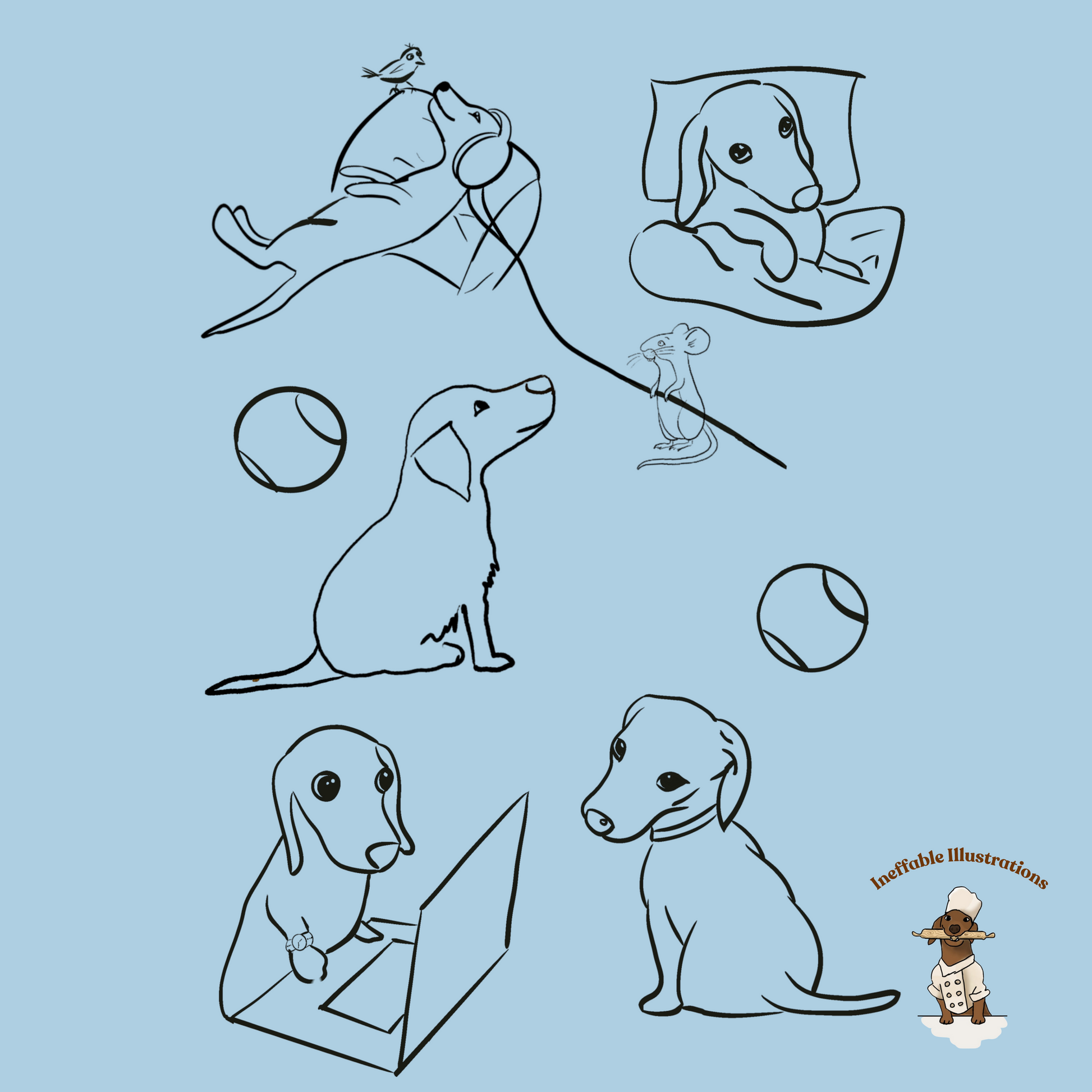 Dog and Cat Coloring Pages Bundle: Printable Animal Coloring Sheets for Kids and Adults, Relaxing Pet Art Therapy Gift - Ineffable Illustrations