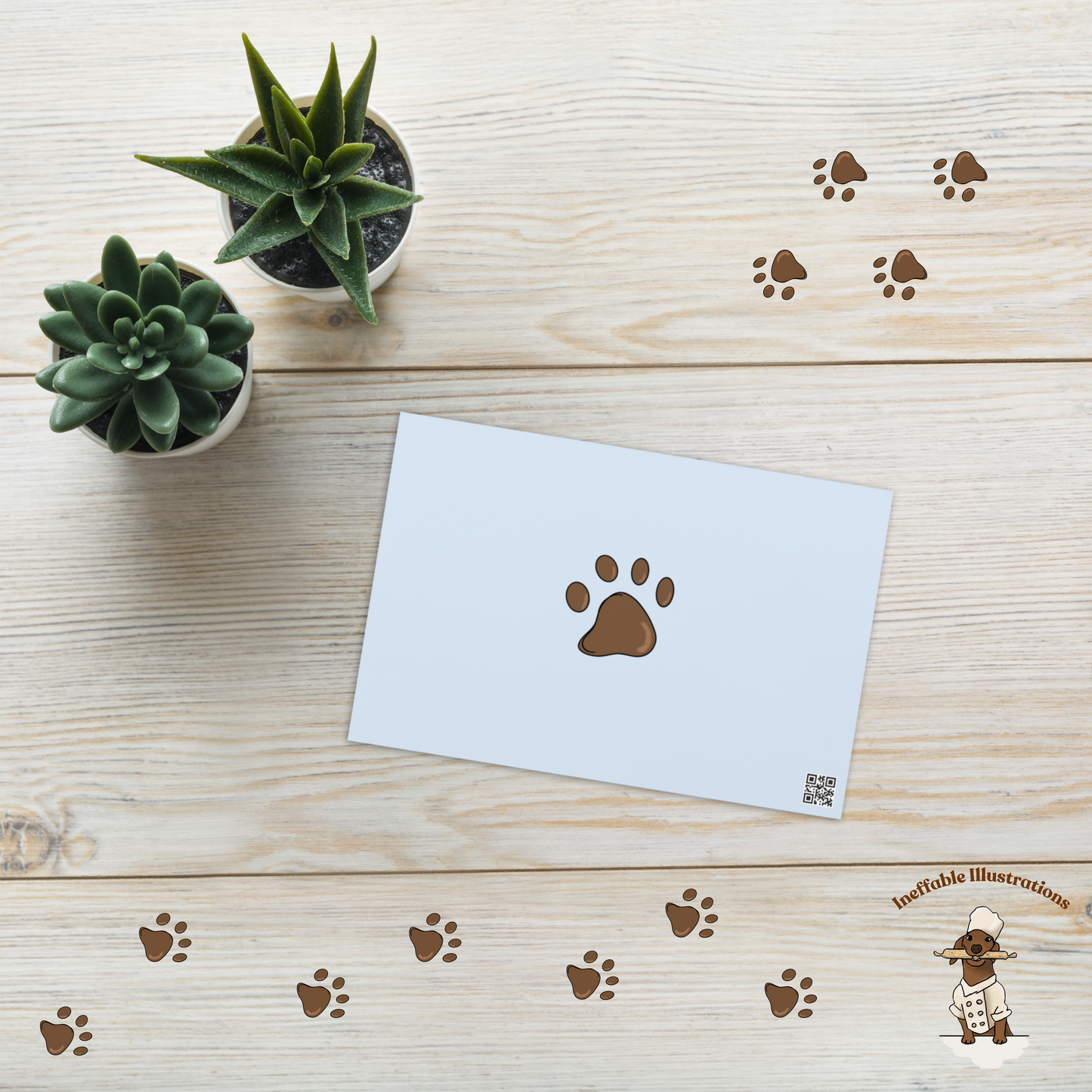 Christmas Dachshund Greeting Card with Dachshund Oliver & Gifts, Cute Holiday Card for Pet Lovers, Funny Dog Card for Xmas