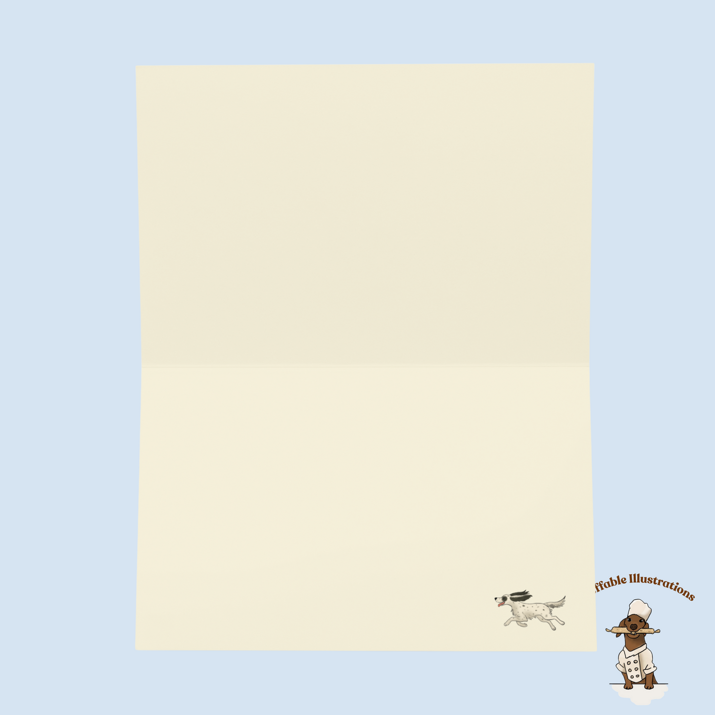 Personalized Birthday Card - English Setter & Girl Adventure | Beige Background Custom Name Card