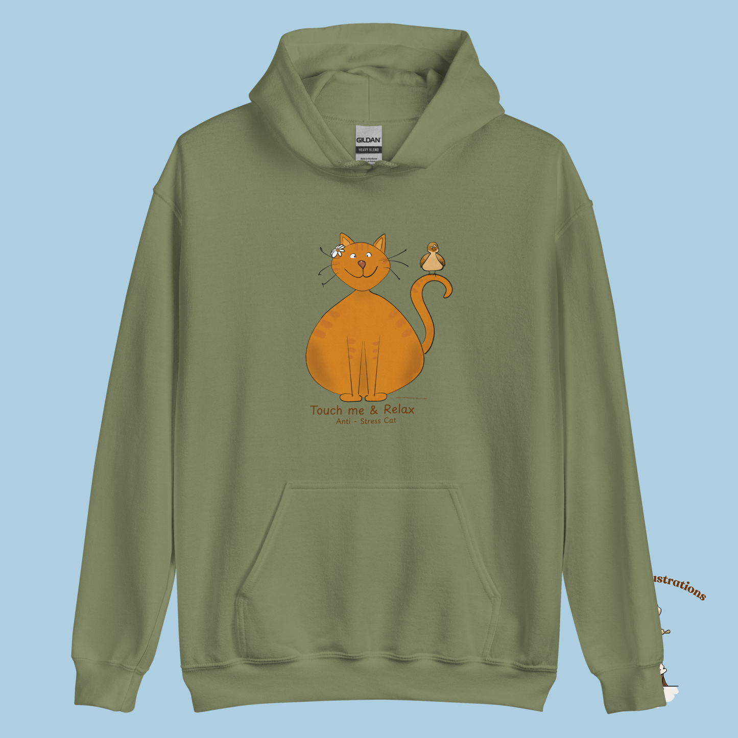 Touch Me & Relax Anti-Stress Ginger Cat Hoodie - Unisex Sweatshirt