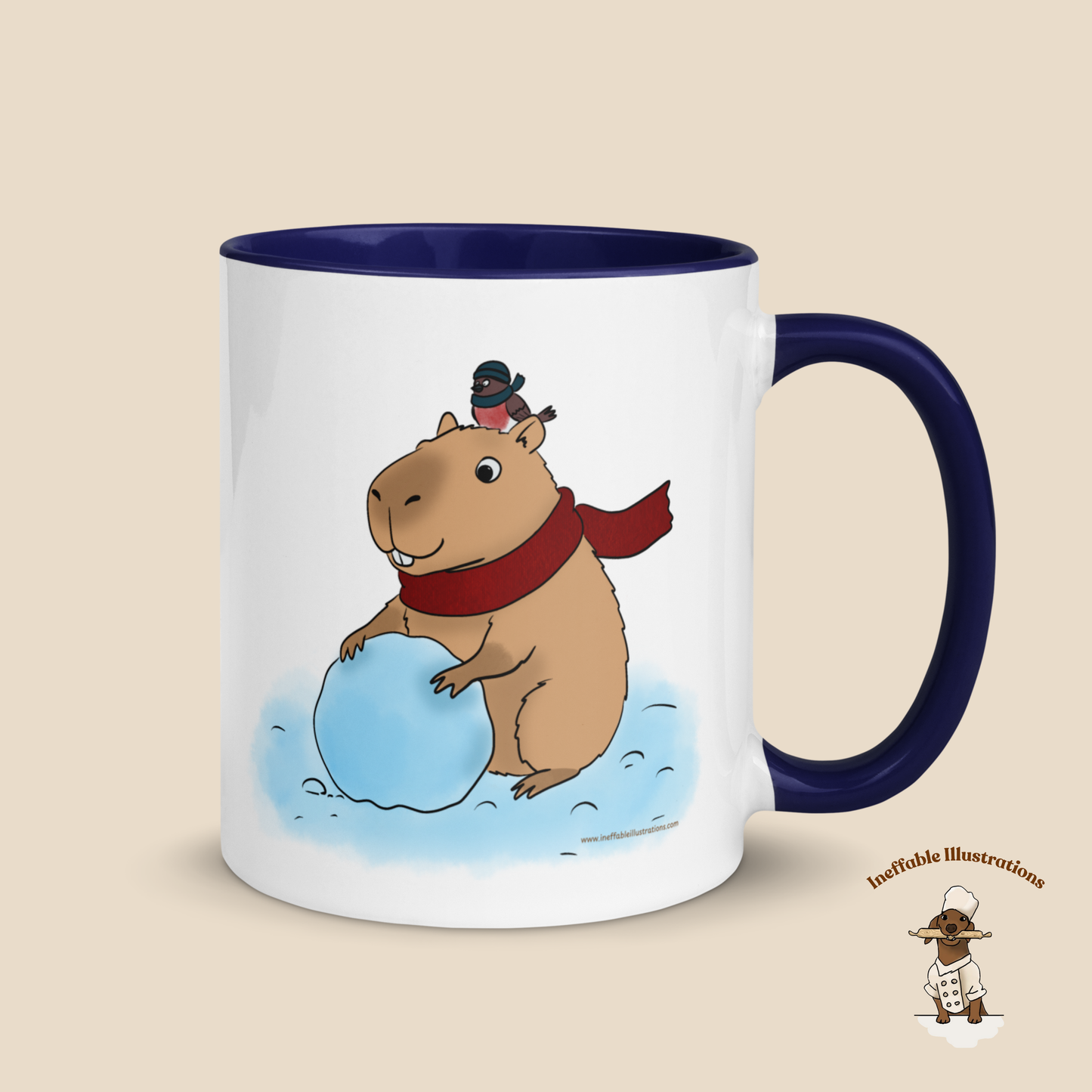Personalized Capybara Christmas Gift Set - Jolly with Snowball Winter Bundle