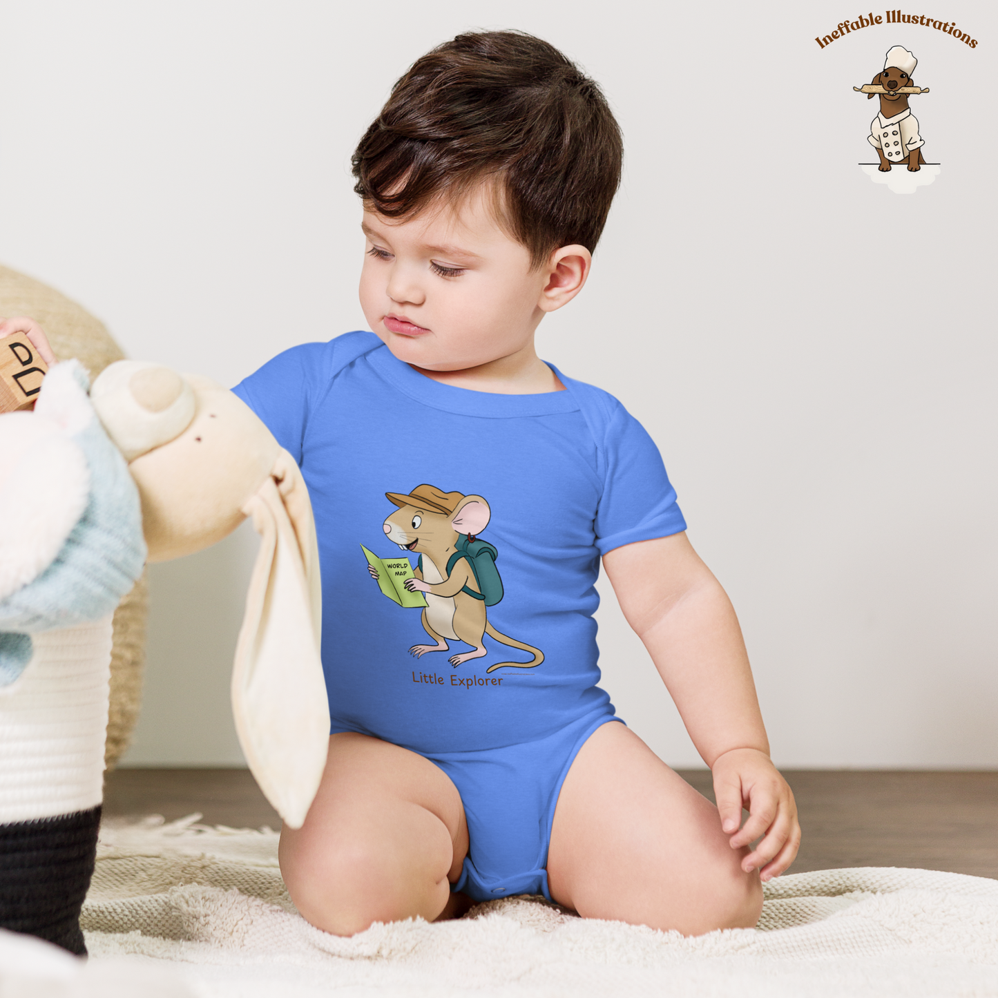 Baby short sleeve one piece, Littlle Explorer