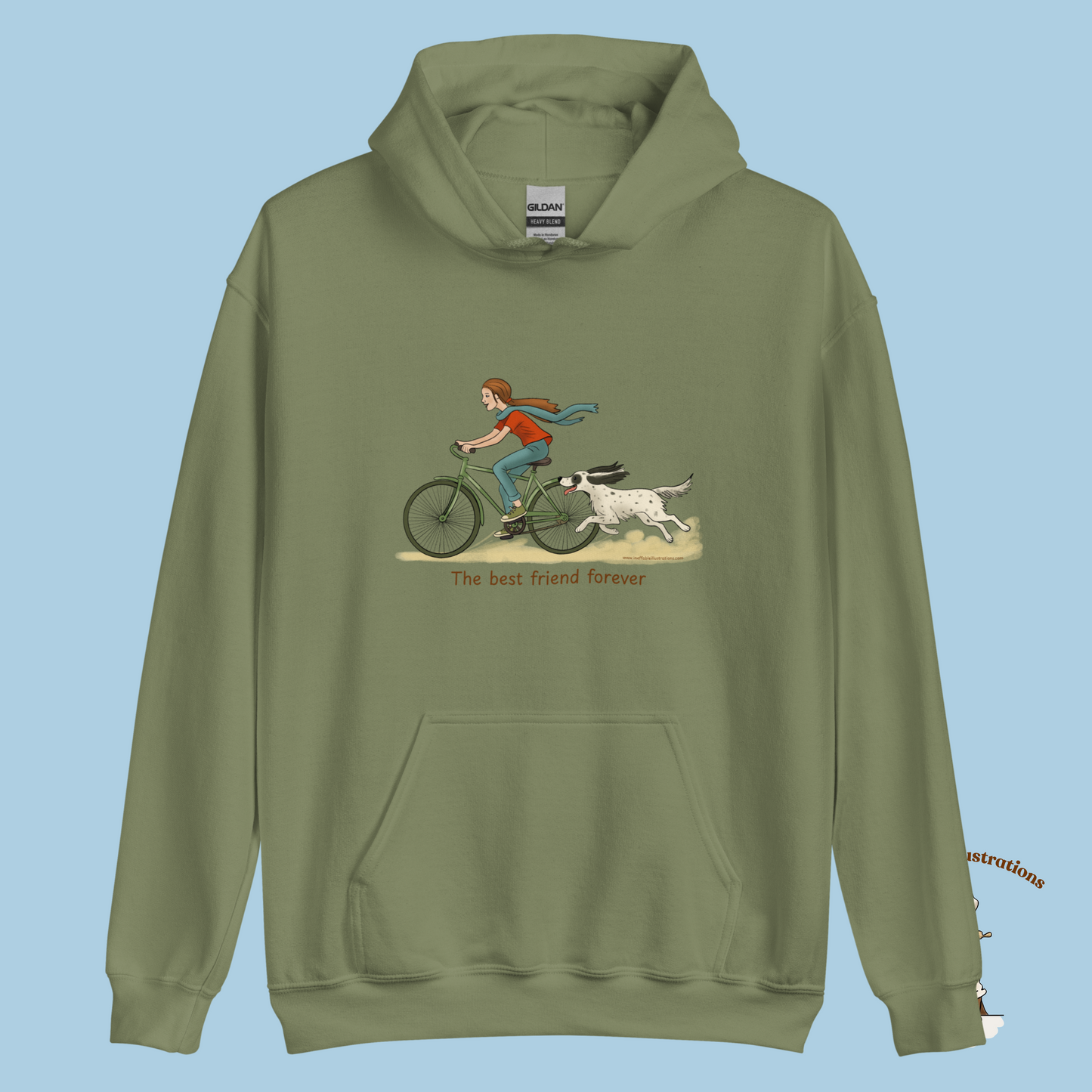 Personalized English Setter Hoodie - The Best Friend Forever | Custom Name Sweatshirt with Molly & Zagi