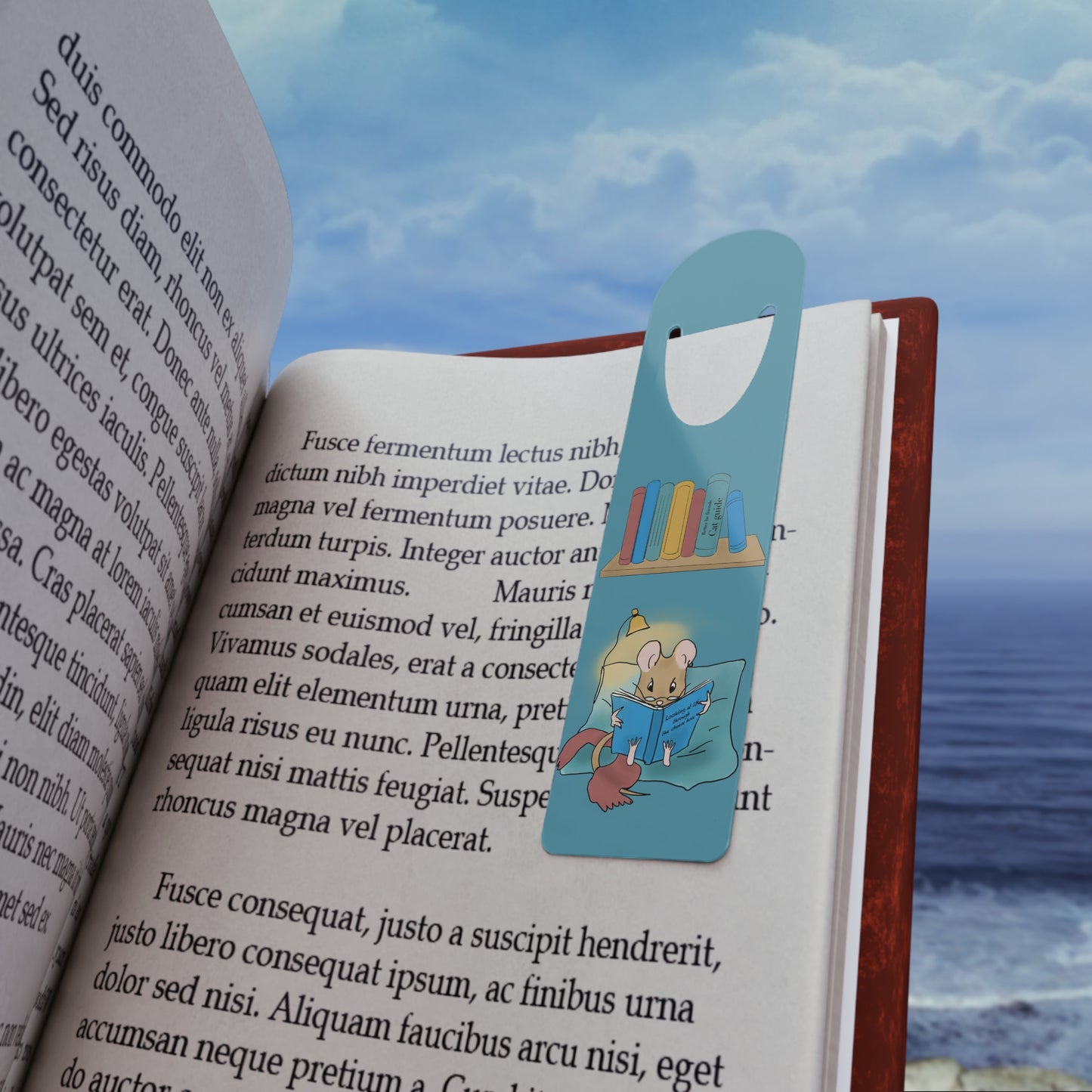 Cute Reading Mouse Pedro Bookmark - Fun Book Lover Gift