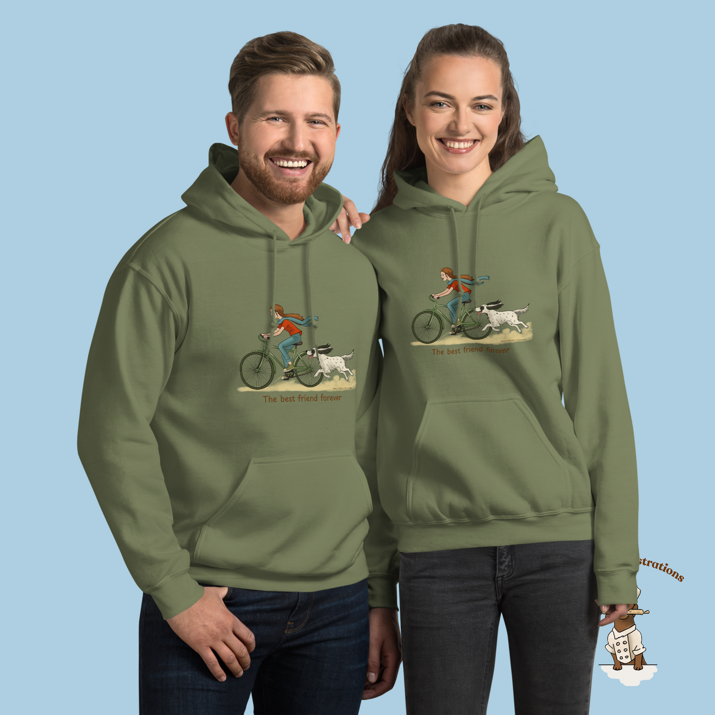 Personalized English Setter Hoodie - The Best Friend Forever | Custom Name Sweatshirt with Molly & Zagi