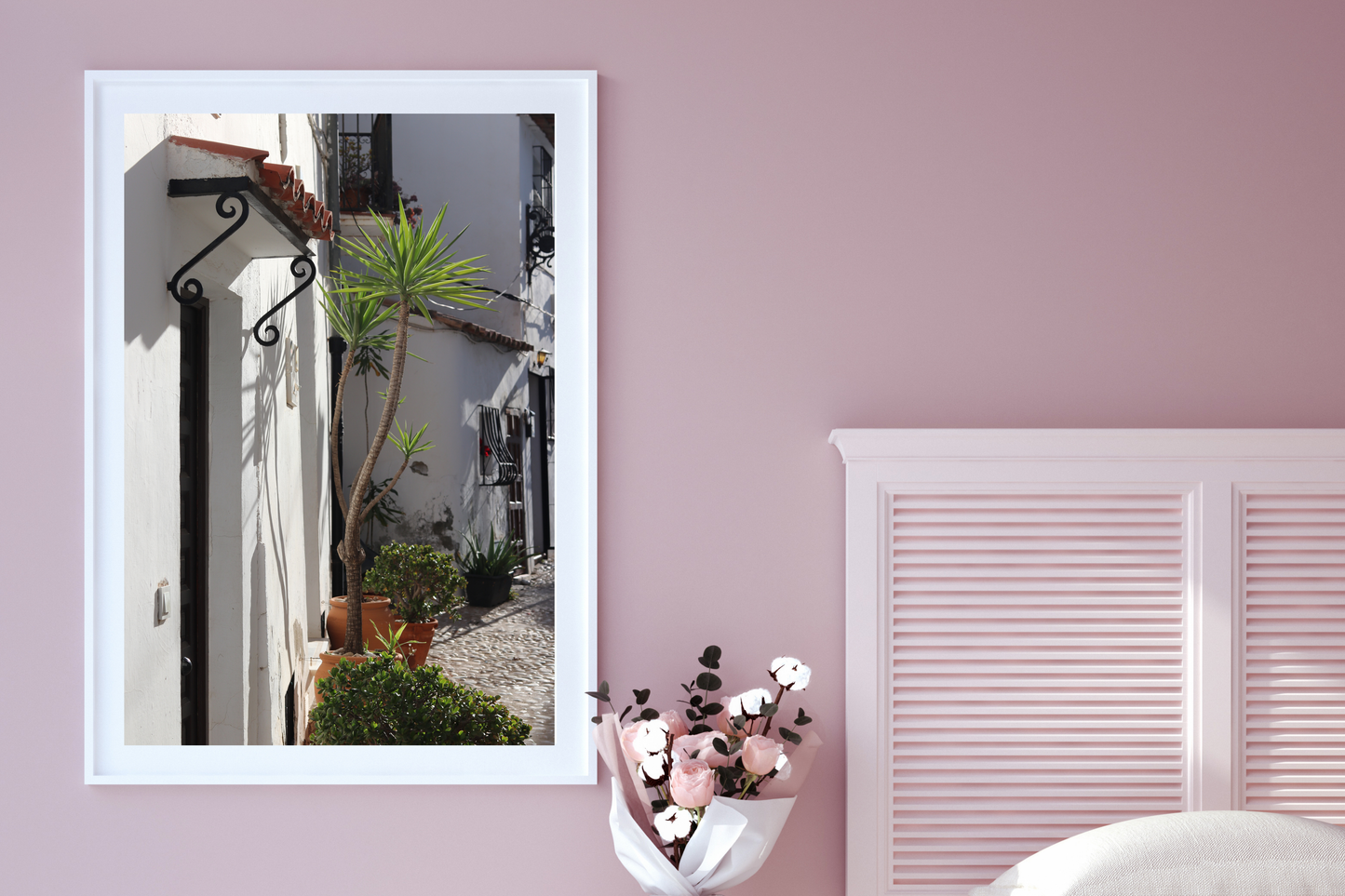 Mediterranean Sunny Town Photo Print | Charming Spanish Village Artwork for Home Decor & Wall Art