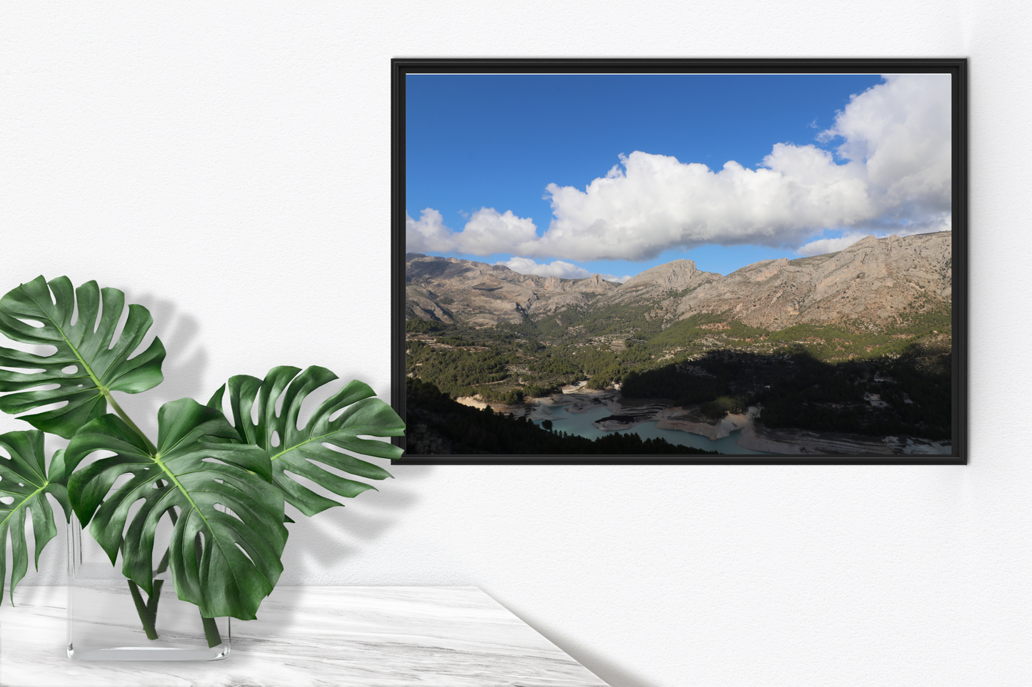 Mountain Photo Print with Sky & Clouds | Landscape Wall Art | Nature Photography Decor | Modern Home Aesthetic