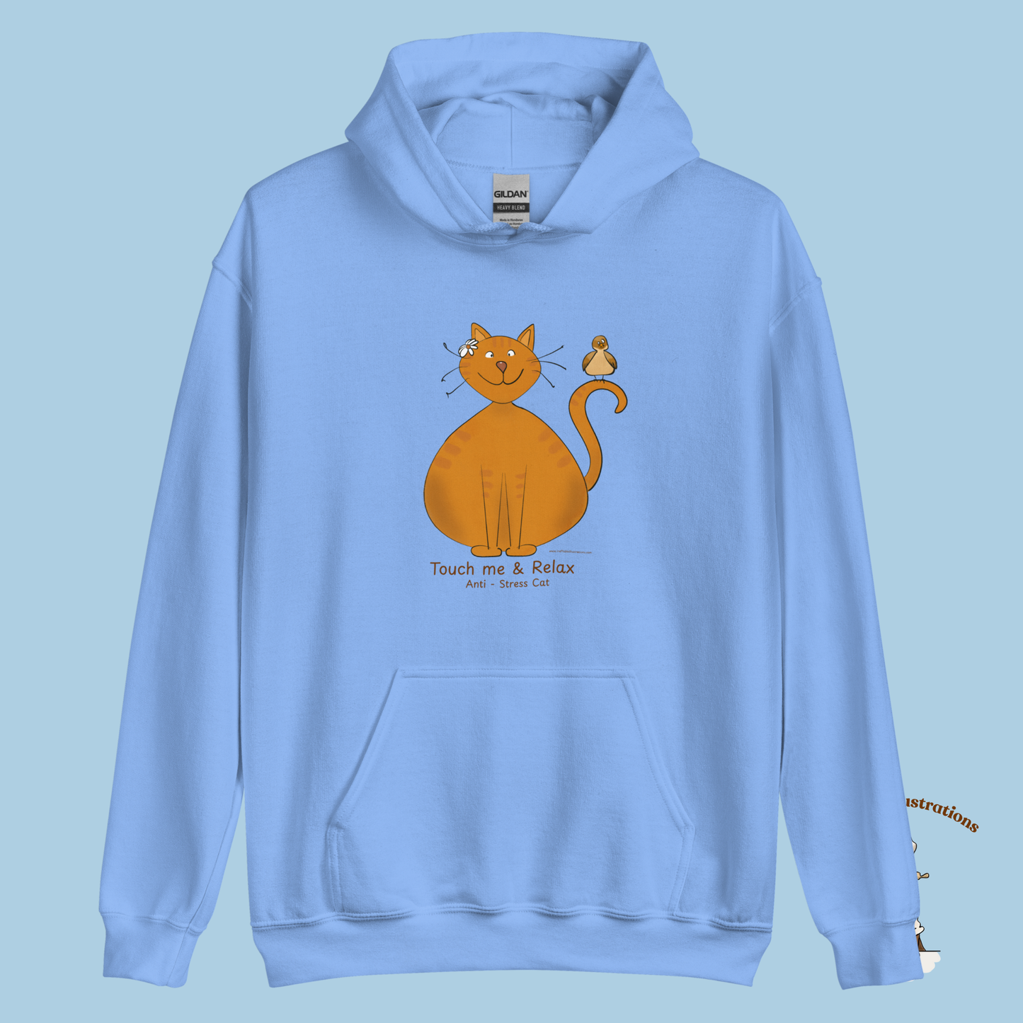 Touch Me & Relax Anti-Stress Ginger Cat Hoodie - Unisex Sweatshirt