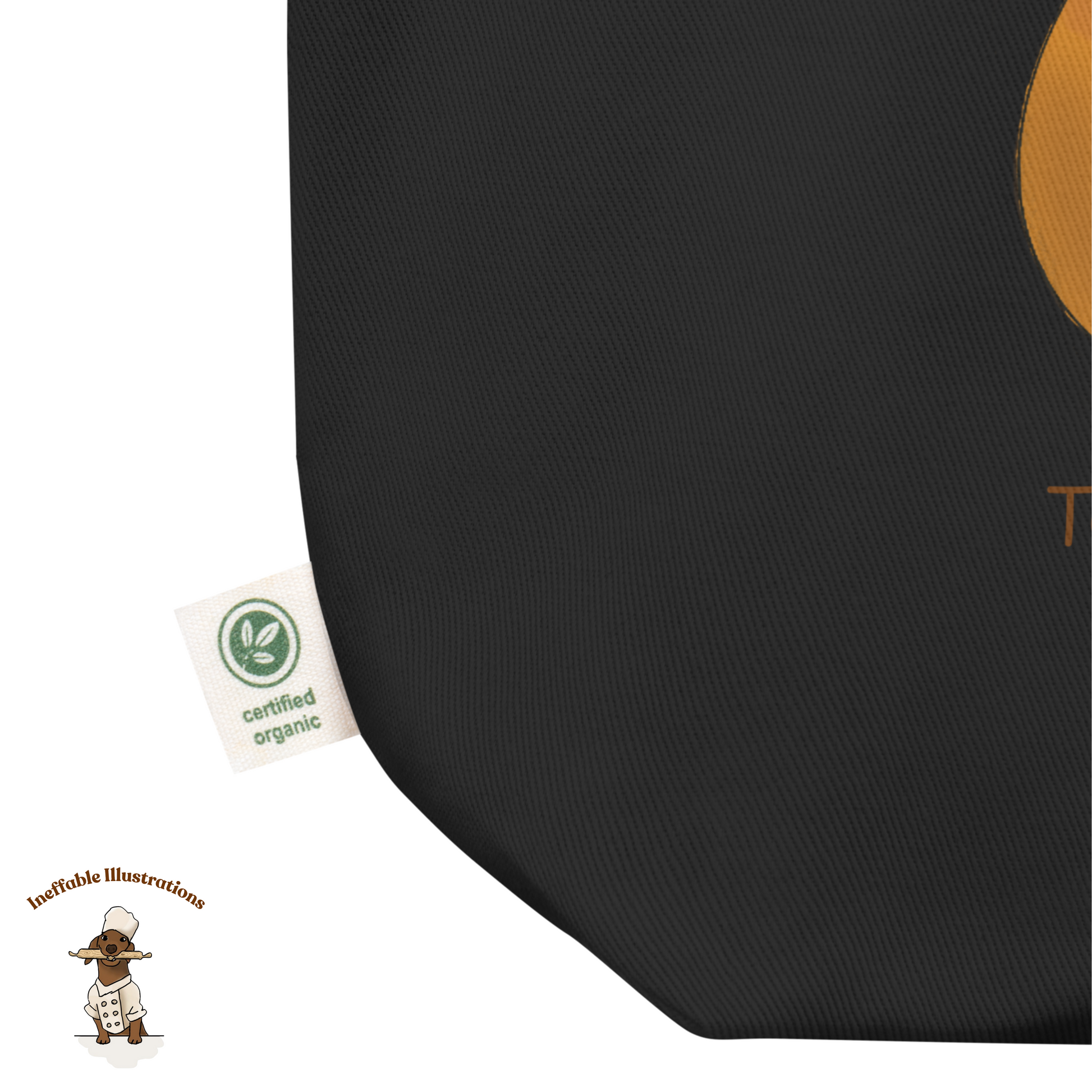 Funny Ginger Cat Tote Bag – Hand-Drawn Anti-Stress Cat with Relaxed Bird on Tail Design | Eco-Friendly Cotton Canvas Reusable Shopping Bag - Ineffable Illustrations