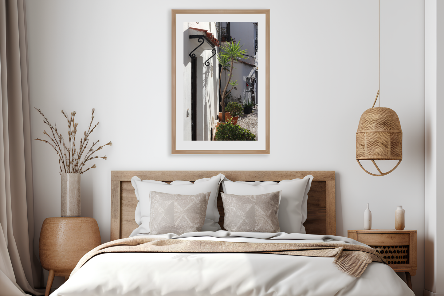 Mediterranean Sunny Town Photo Print | Charming Spanish Village Artwork for Home Decor & Wall Art